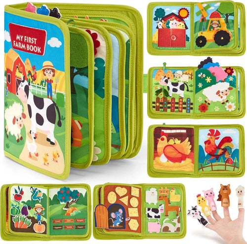 Engaging Montessori Activity Busy Book for Toddlers - Fun Learning with Sensory Toys and Life Skills Matching!